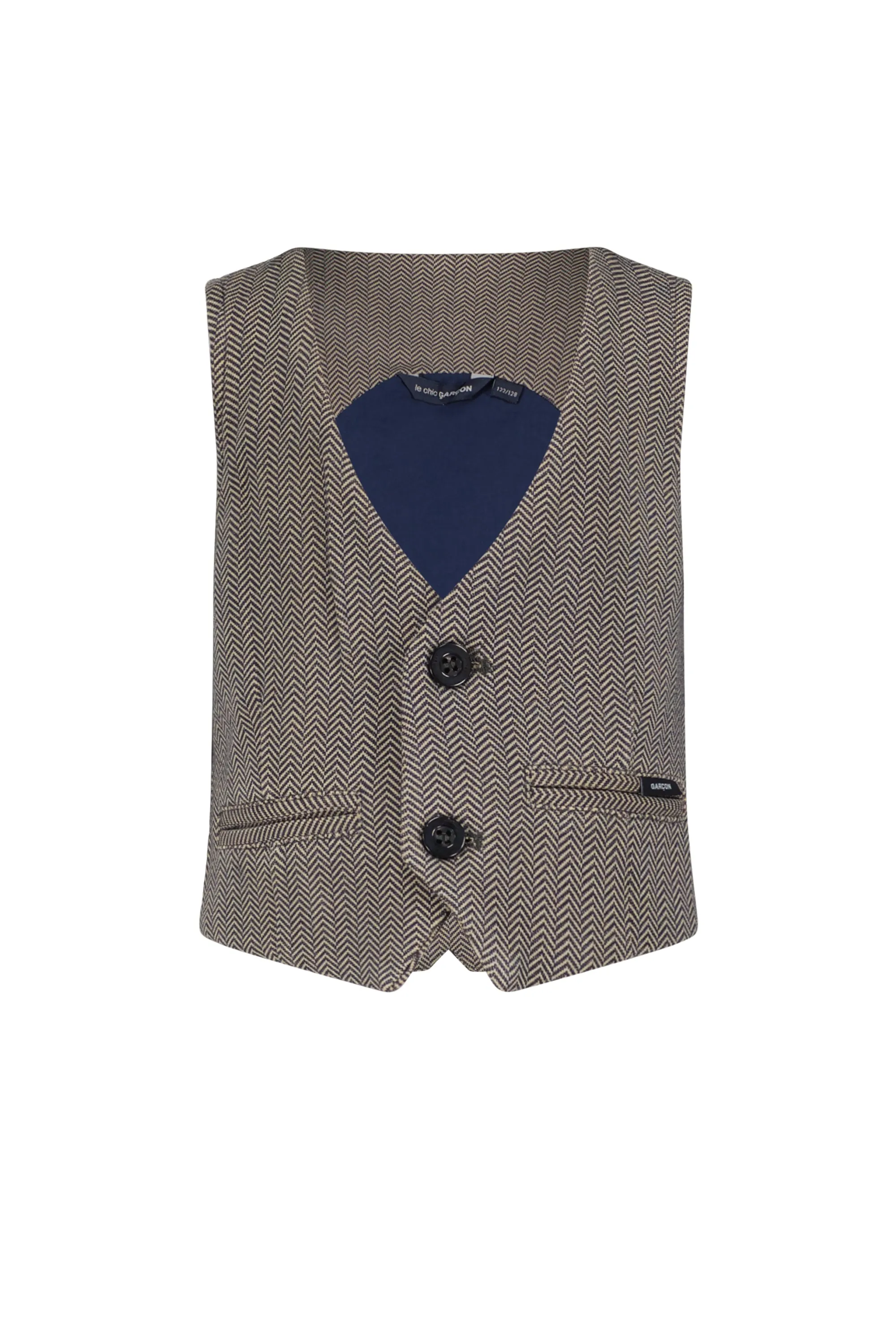 ◘ AVI ◘ herringbone gilet *Navy*
