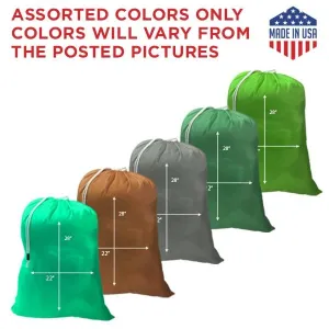 22" x 28" Heavy NYLON Laundry Bags || Not Water-proof || Random (Mixed) Colors