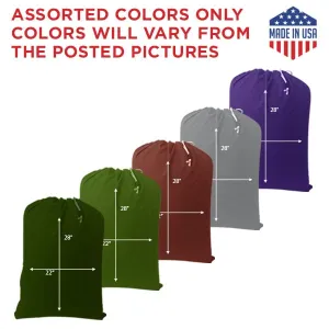22" x 28" Laundry Bags || Quality BLENDED Fabrics || Random (Mixed) Colors.