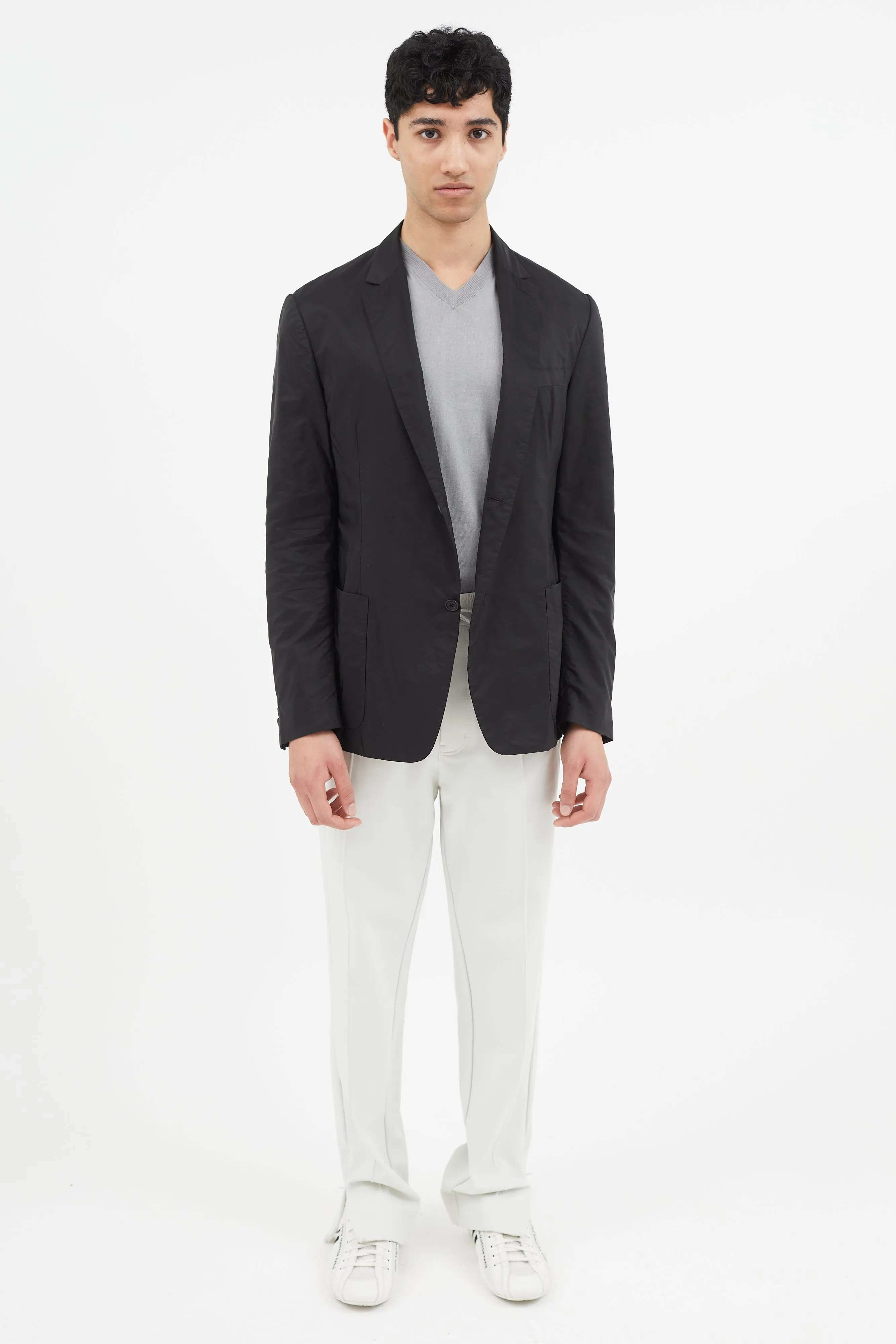 Black Nylon Blazer