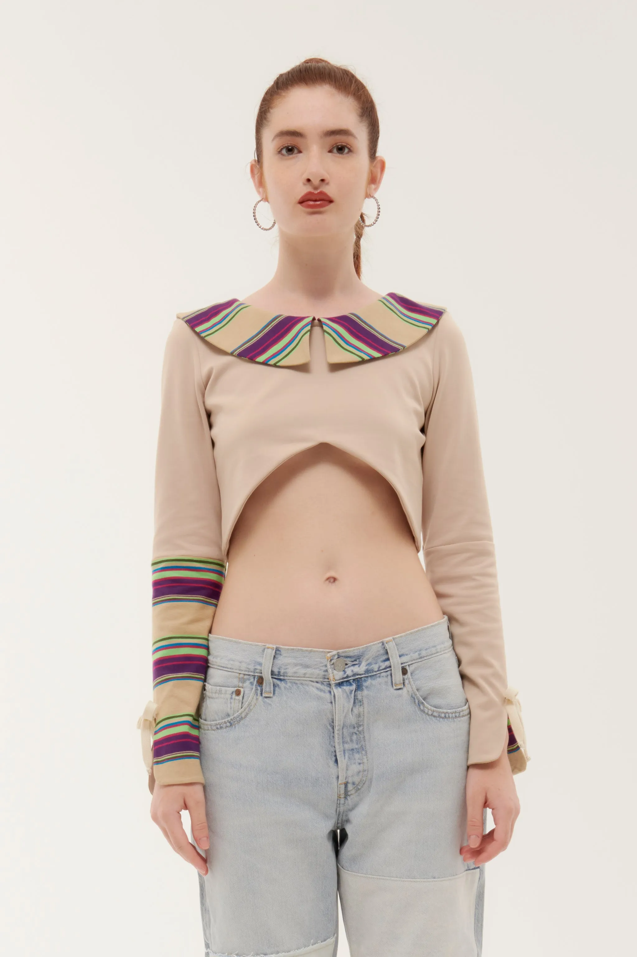BROWN   "LOLLIPOP CROP TOP"