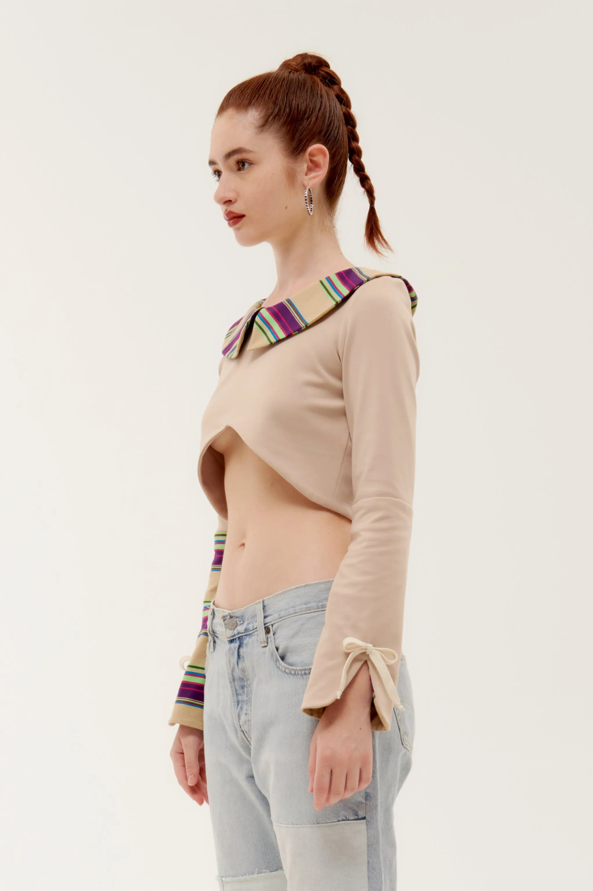 BROWN   "LOLLIPOP CROP TOP"