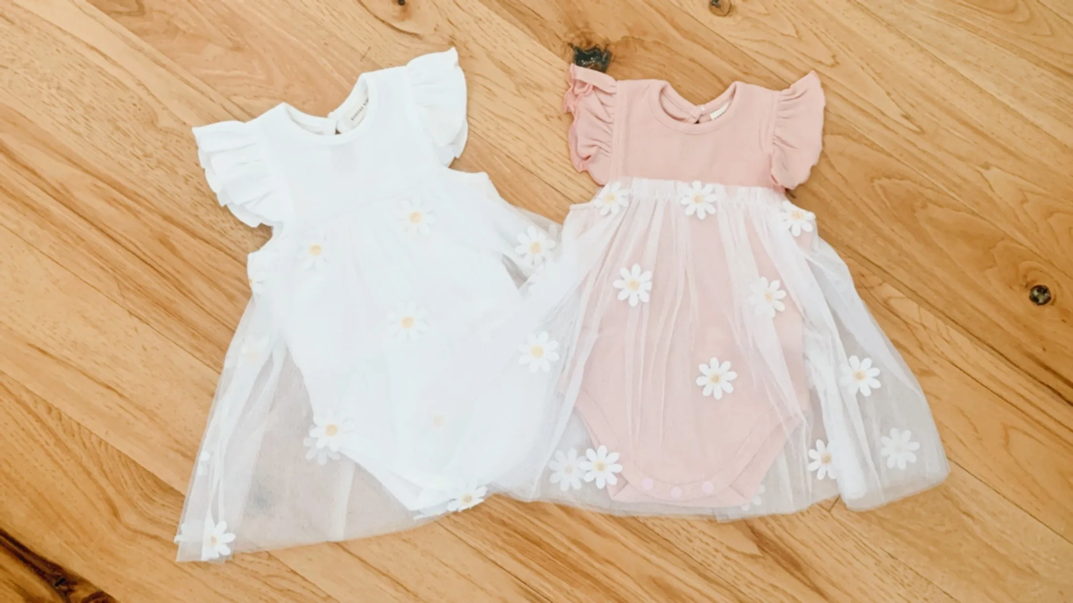 Daisy Ribbed Bodysuit Dress - White