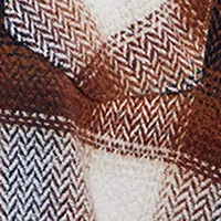 Fashion To Figure - Plaid Fringe Shacket