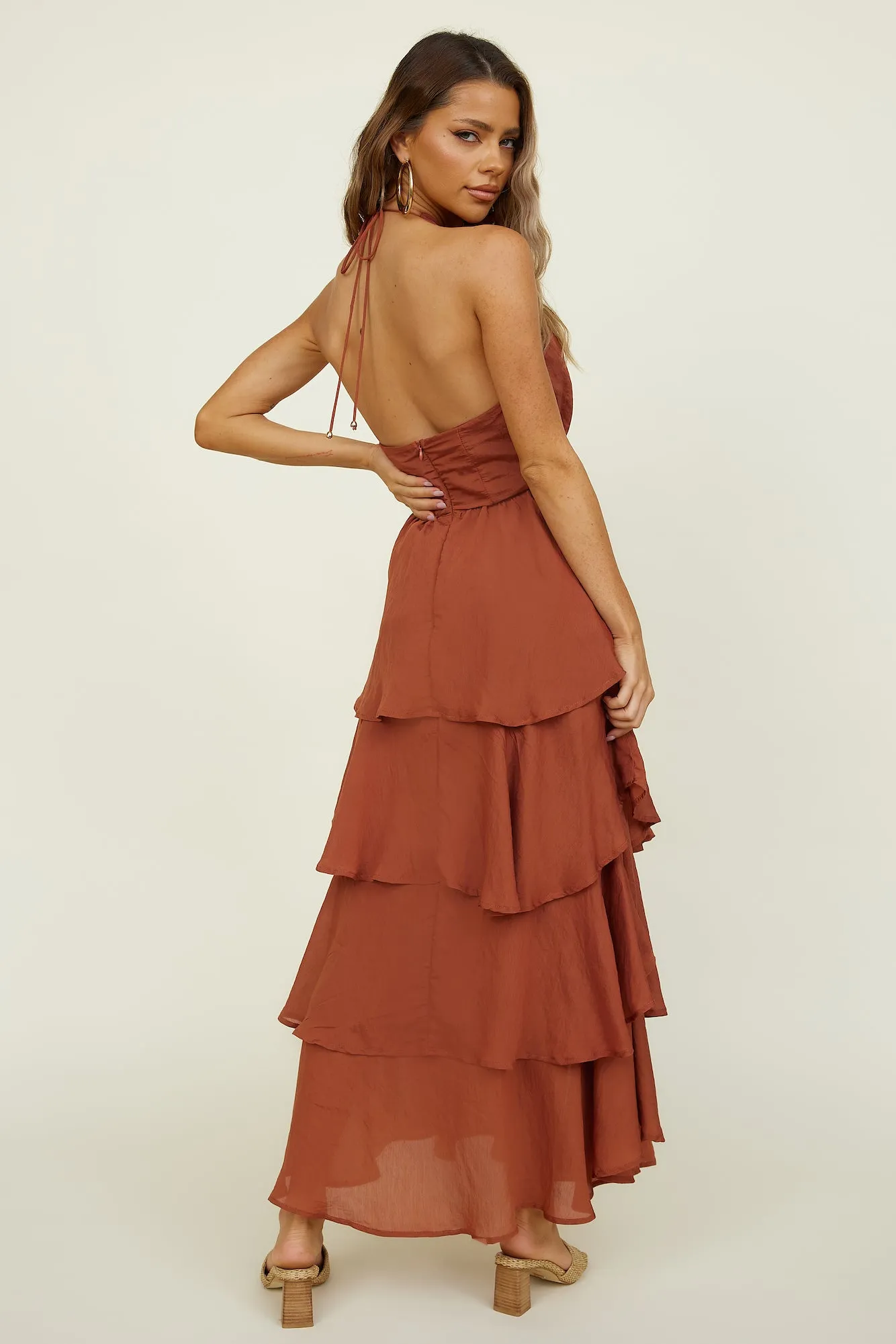 Focus On Me Maxi Dress Brown