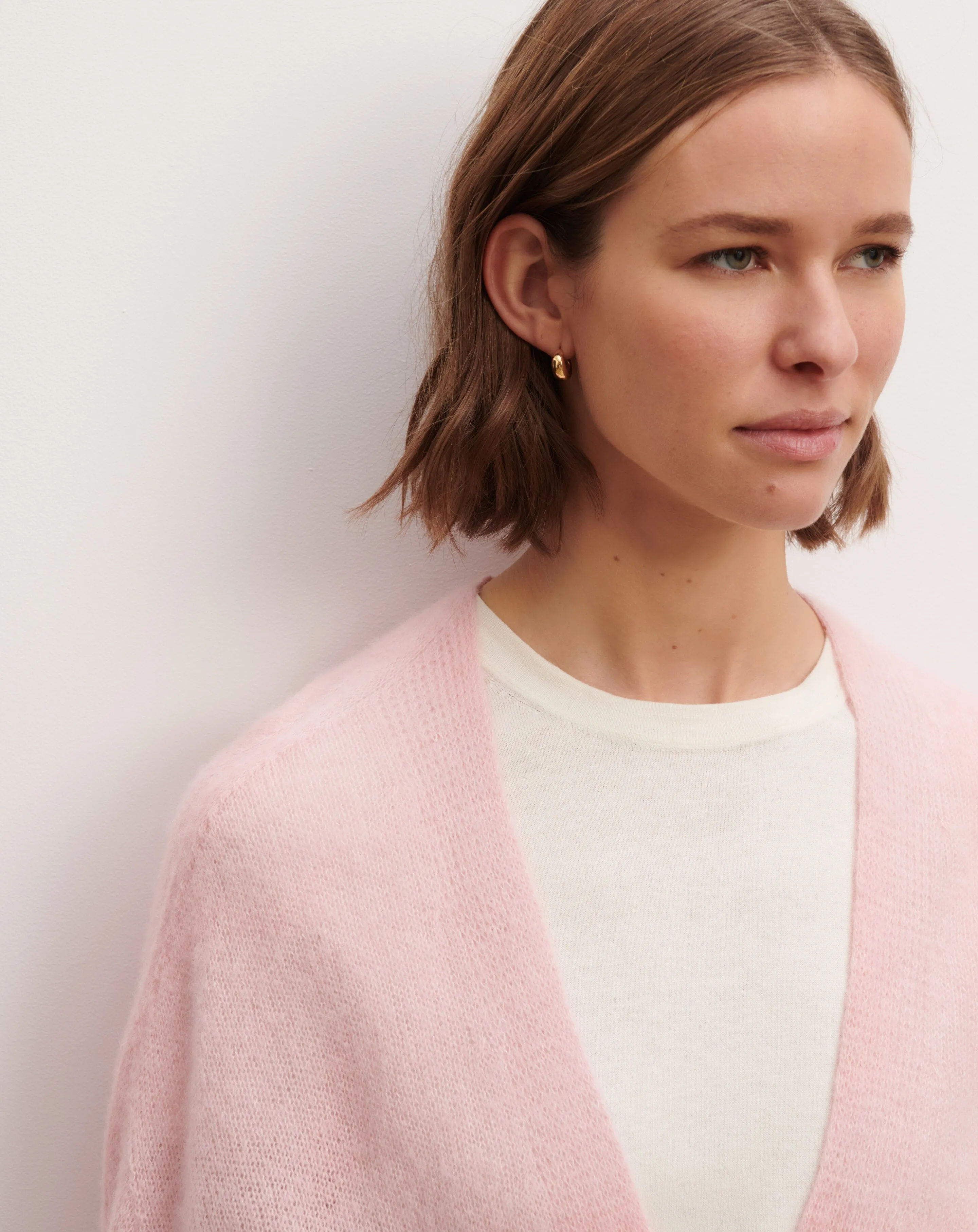 Gilet cachemire plume