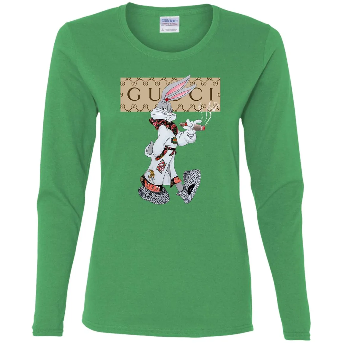 Gucci Rabbit Smoking Tshirt Women Long Sleeve Shirt
