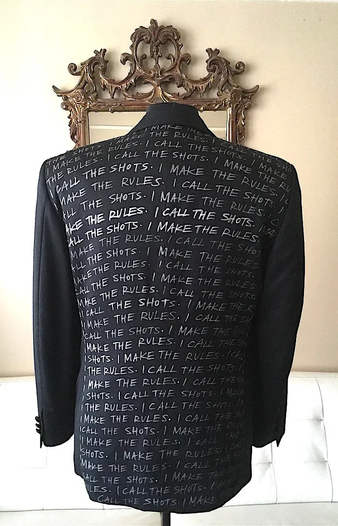 I CALL THE SHOTS. I MAKE THE RULES TUXEDO 38-39 Mens Suit Jacket