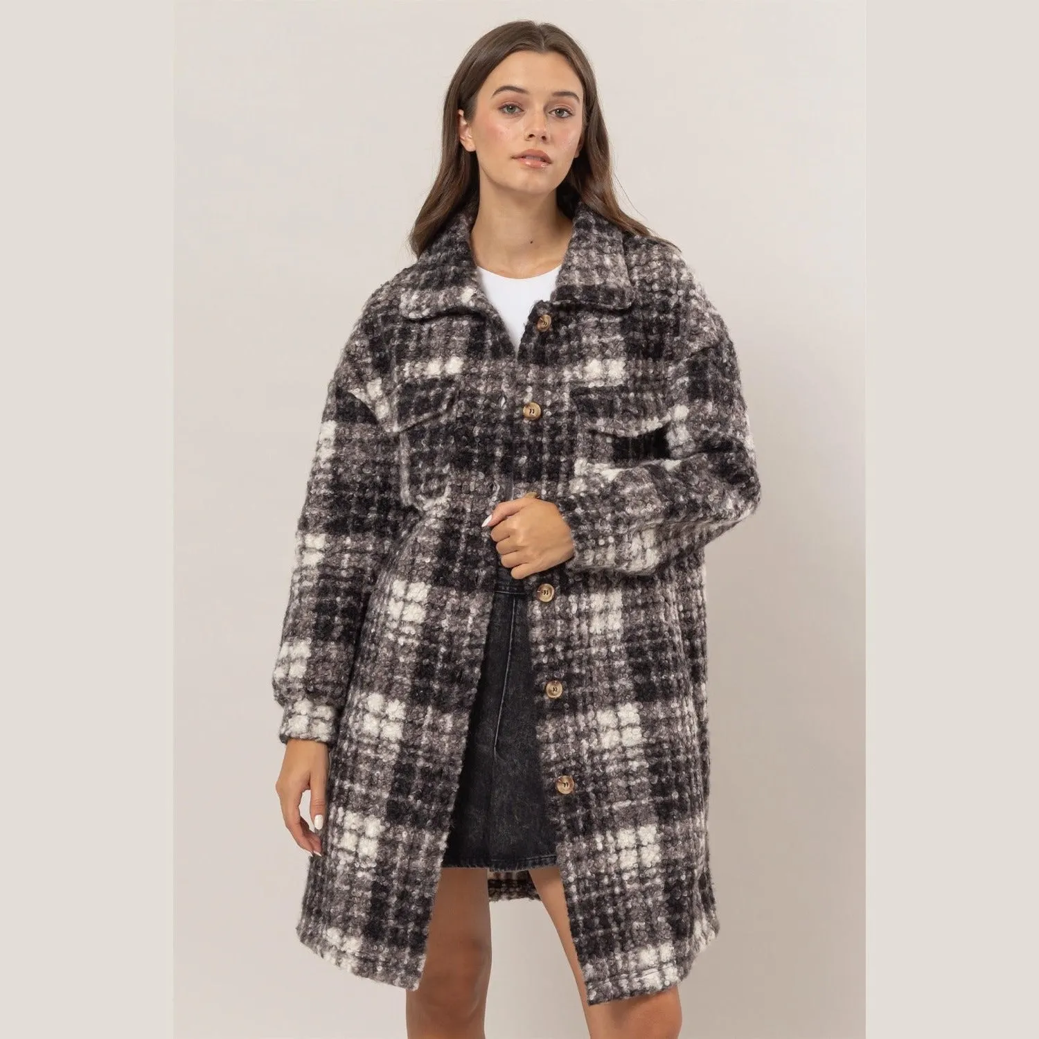 Isabelle Plaid Longline Shacket