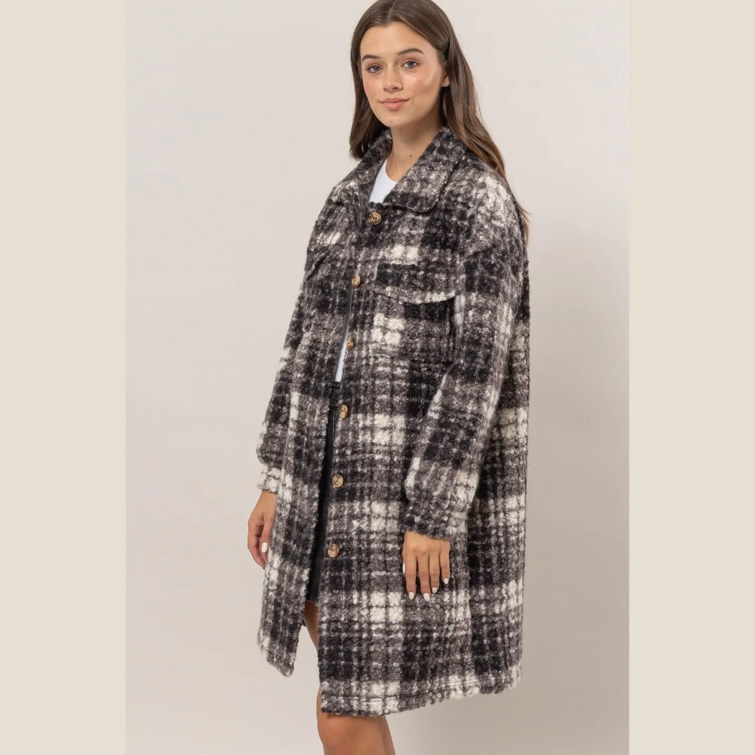 Isabelle Plaid Longline Shacket