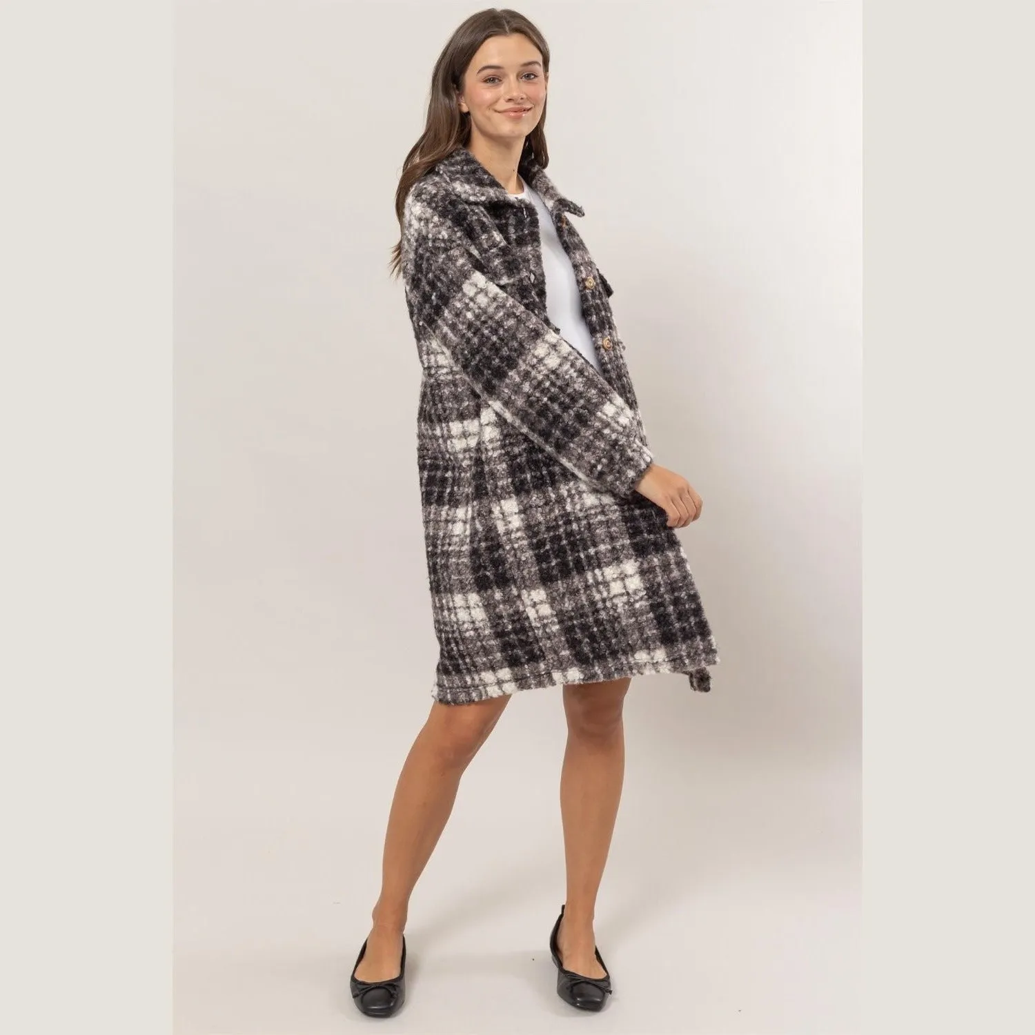 Isabelle Plaid Longline Shacket