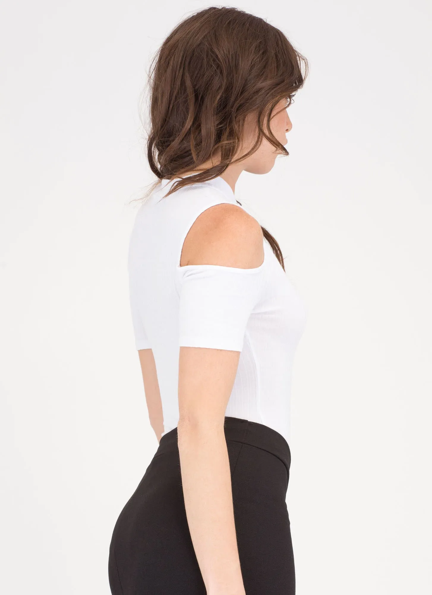 Key To Style Cold Shoulder Bodysuit