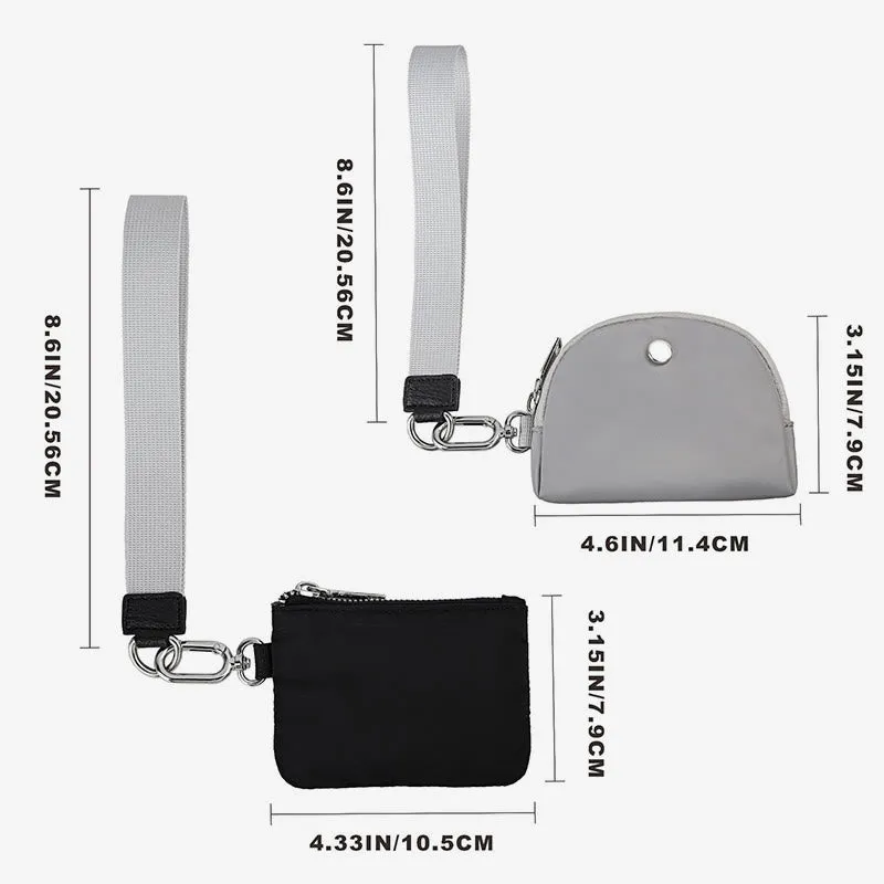 Mini Wristlet Wallet for Women Lightweight Nylon Coin Purses Pouch