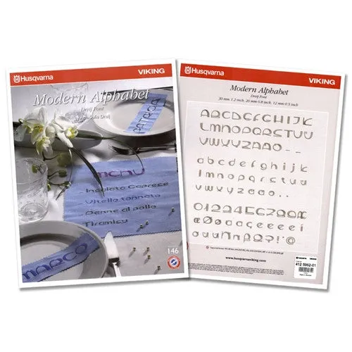 Modern Alphabet Embroidery CD #146