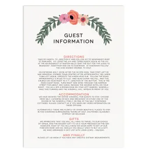 Modern Botanical Information Card