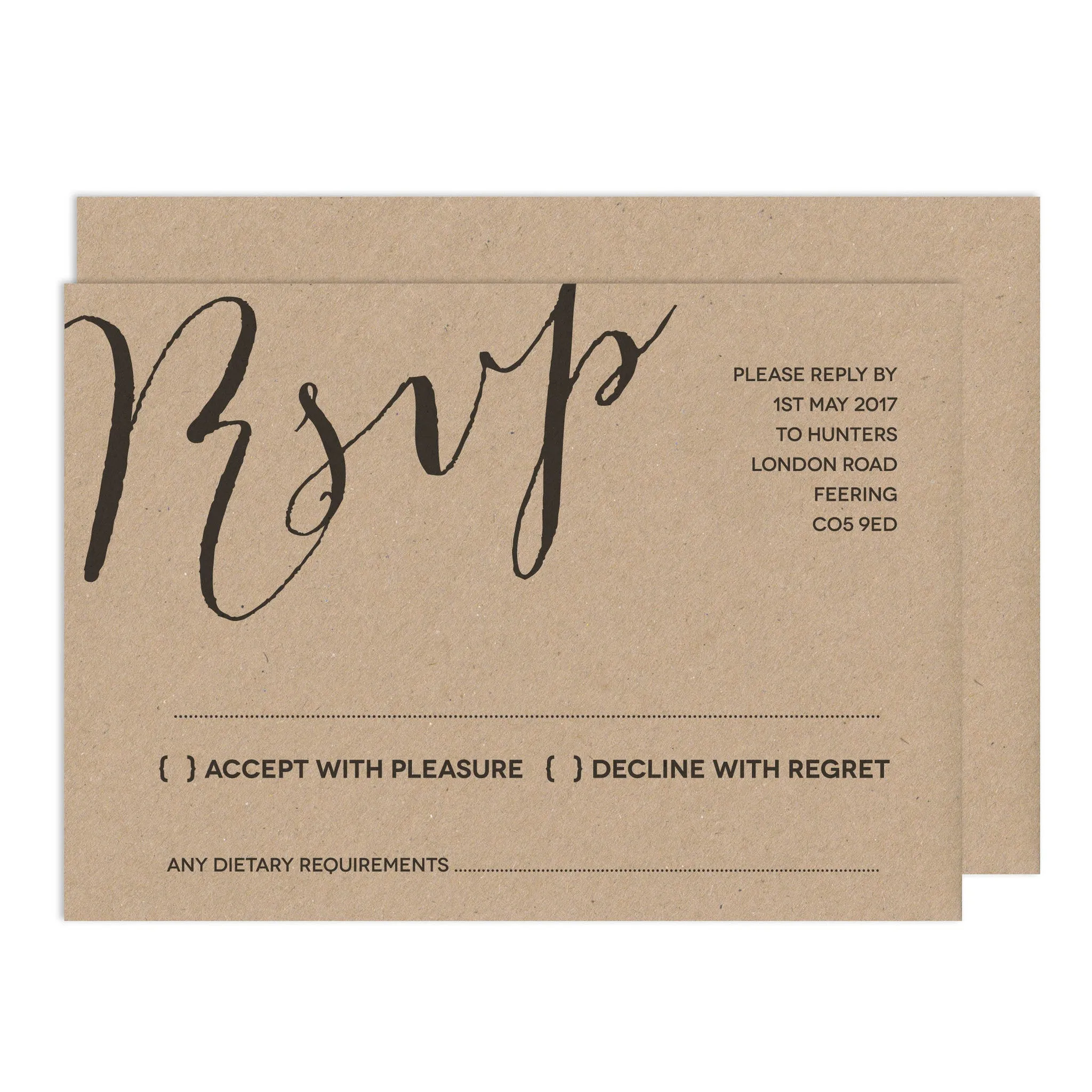 Modern Calligraphy RSVP Card