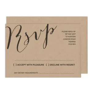 Modern Calligraphy RSVP Card