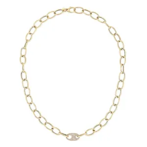 Modern Diamond Link Necklace