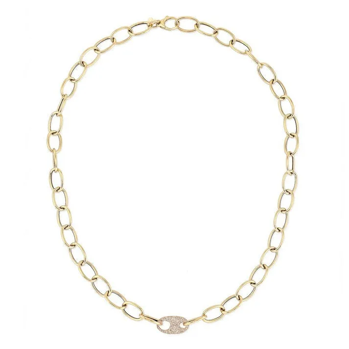 Modern Diamond Link Necklace