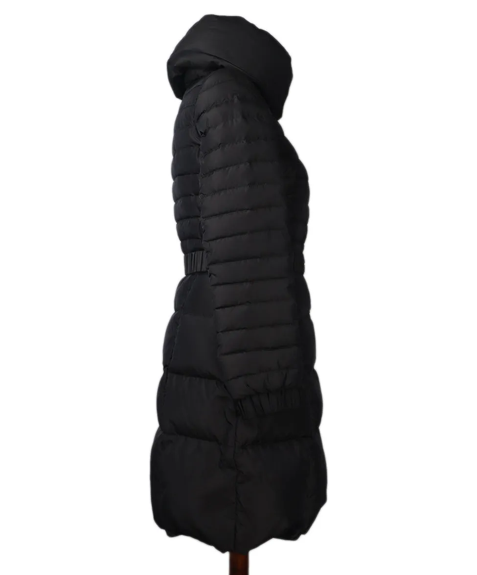 Moncler Black Down Coat w/ Belt sz 4