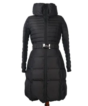 Moncler Black Down Coat w/ Belt sz 4