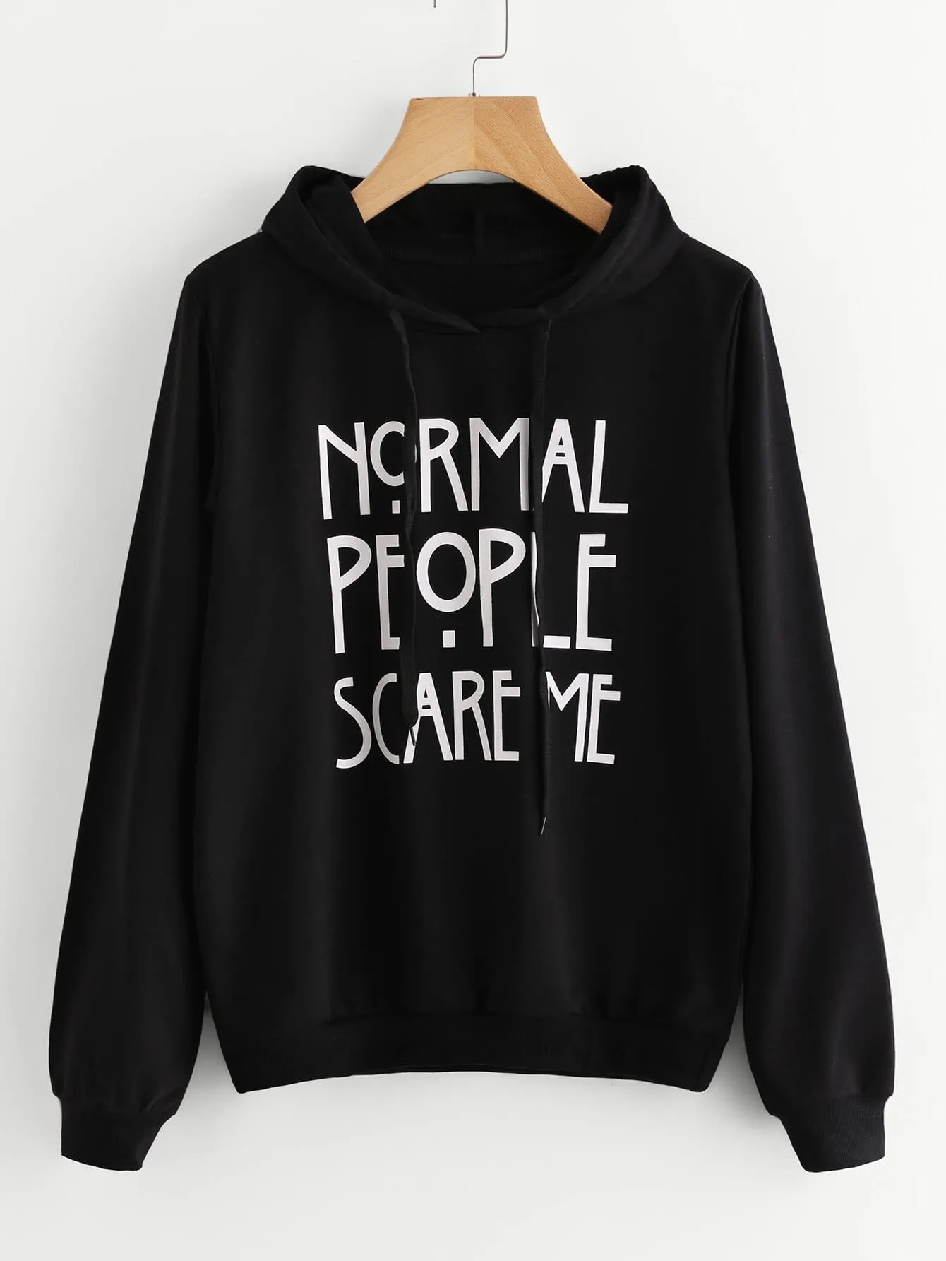 Normal people scare me pullover hoodie sweater