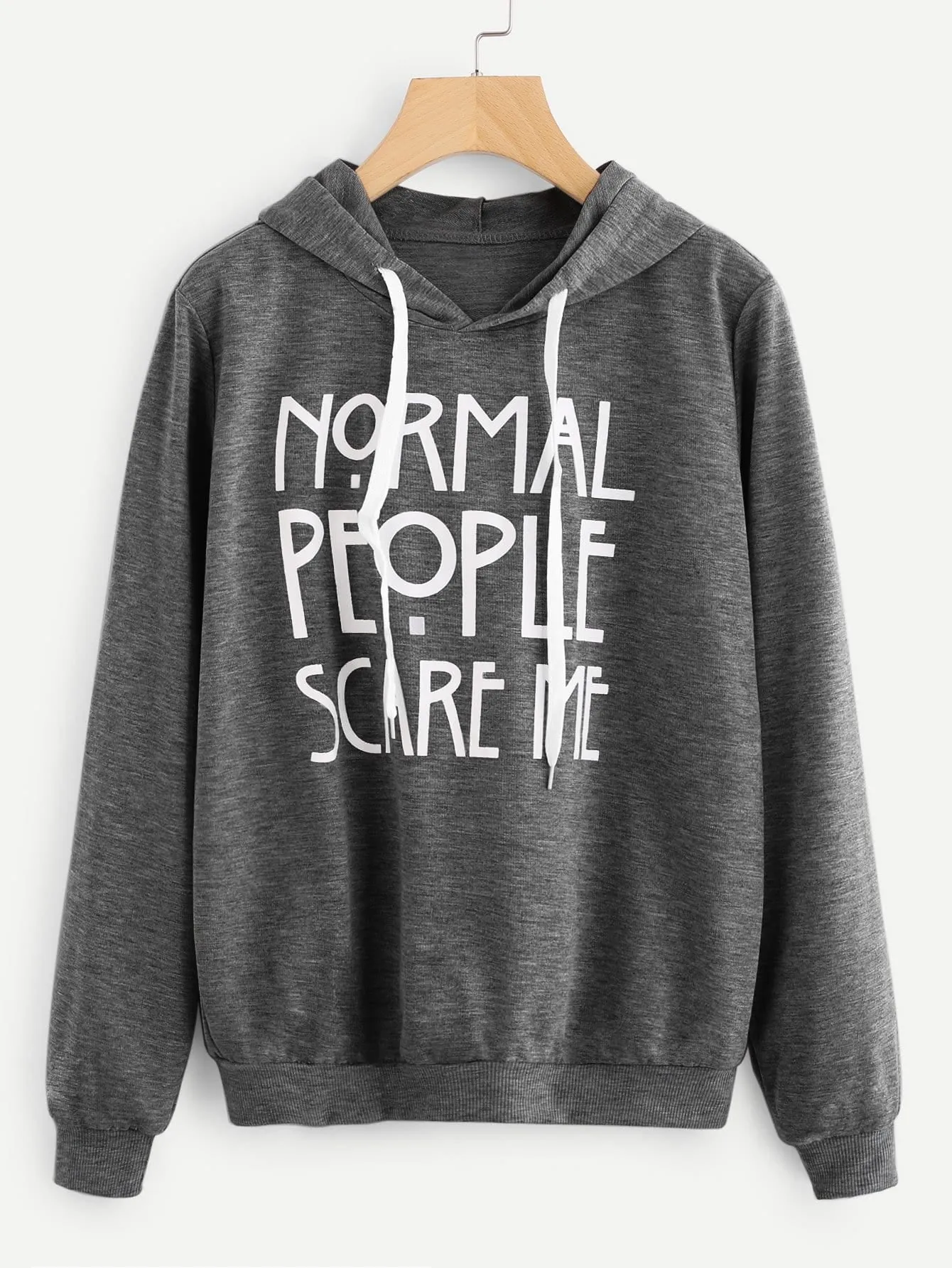 Normal people scare me pullover hoodie sweater