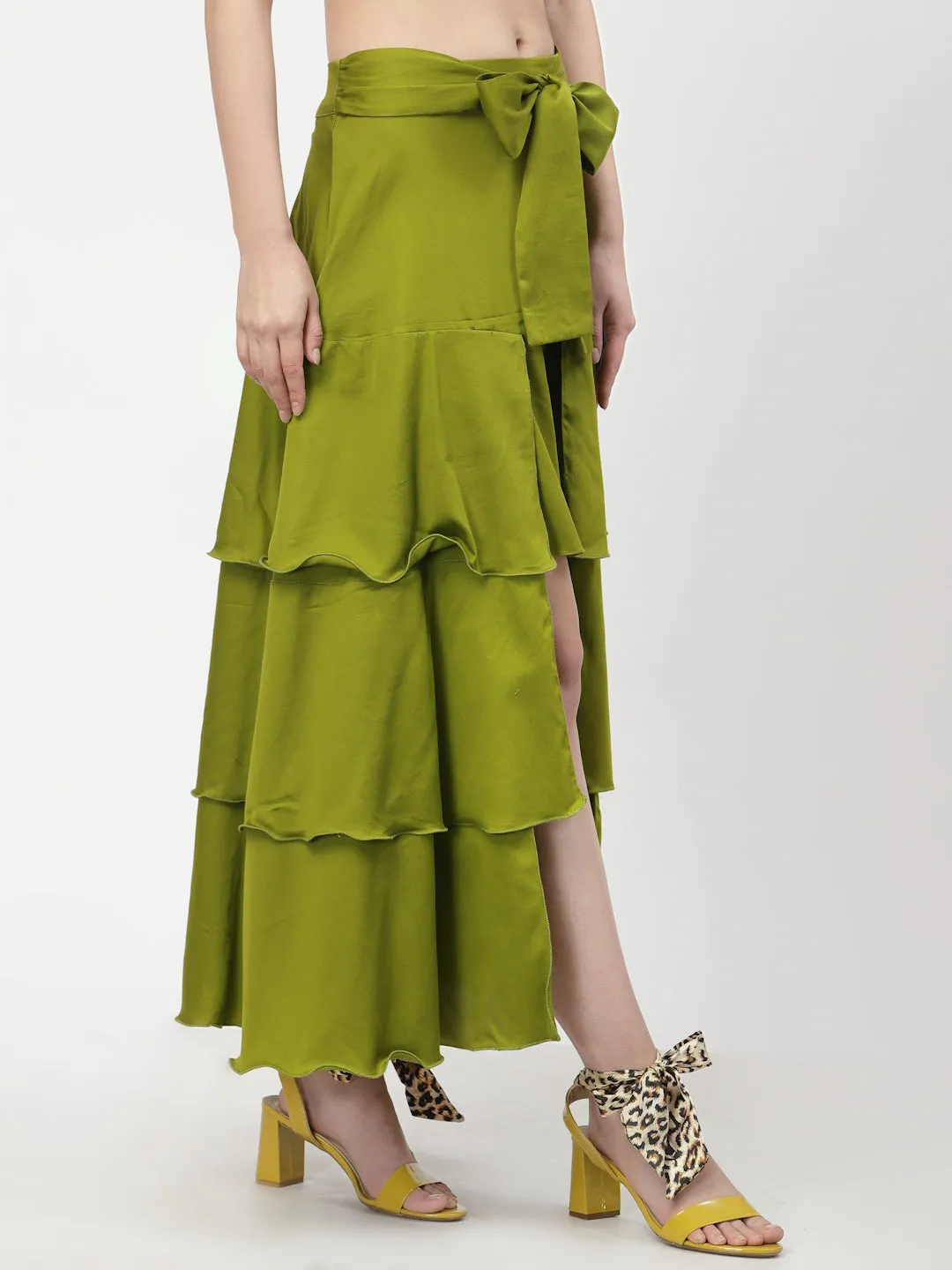 Olive Layered Skirt