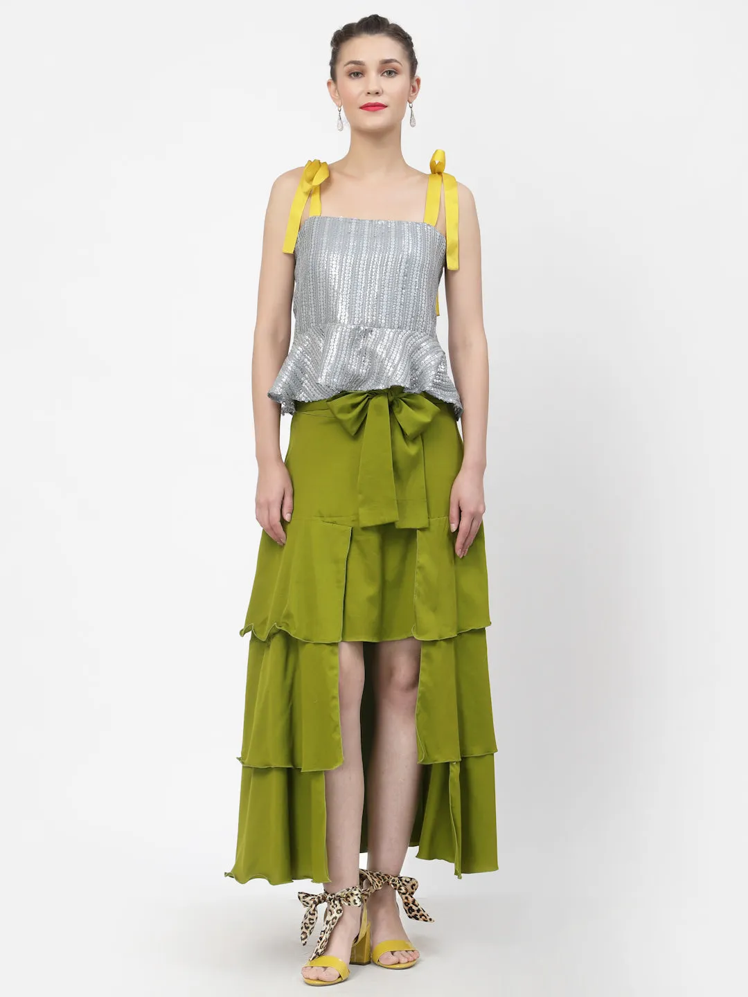 Olive Layered Skirt