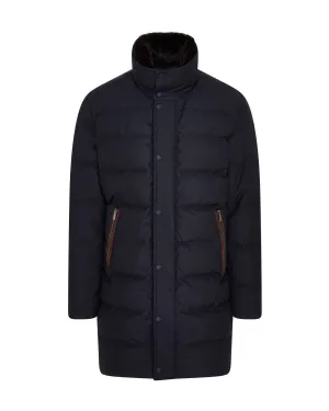 Paul & Shark Re-Goose Down Save The Sea Parka Coat (Blue)