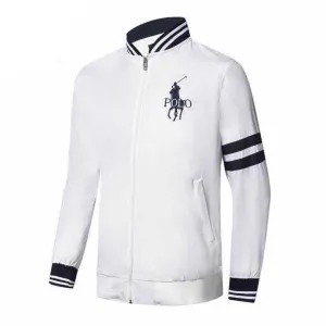 Prl  White Strap Hand Design White Jacket Tracksuit