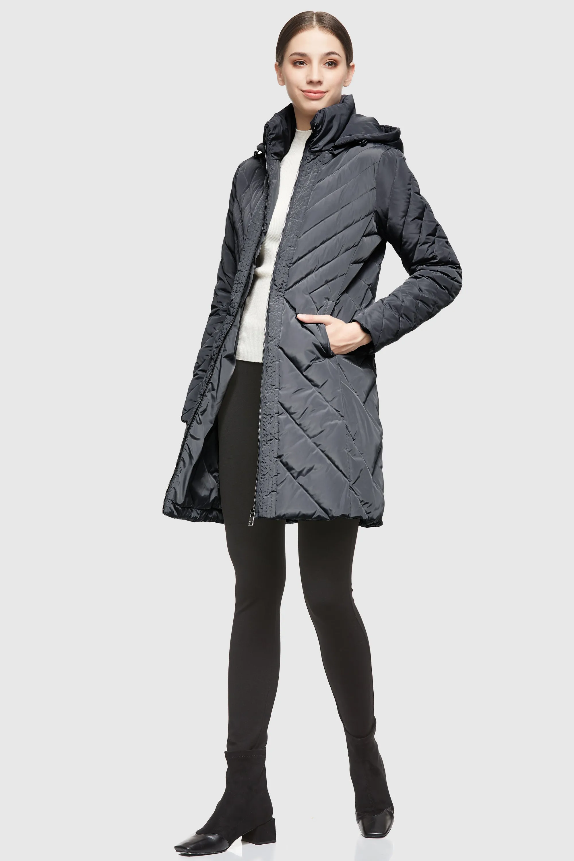 Removable Hooded Winter Coat
