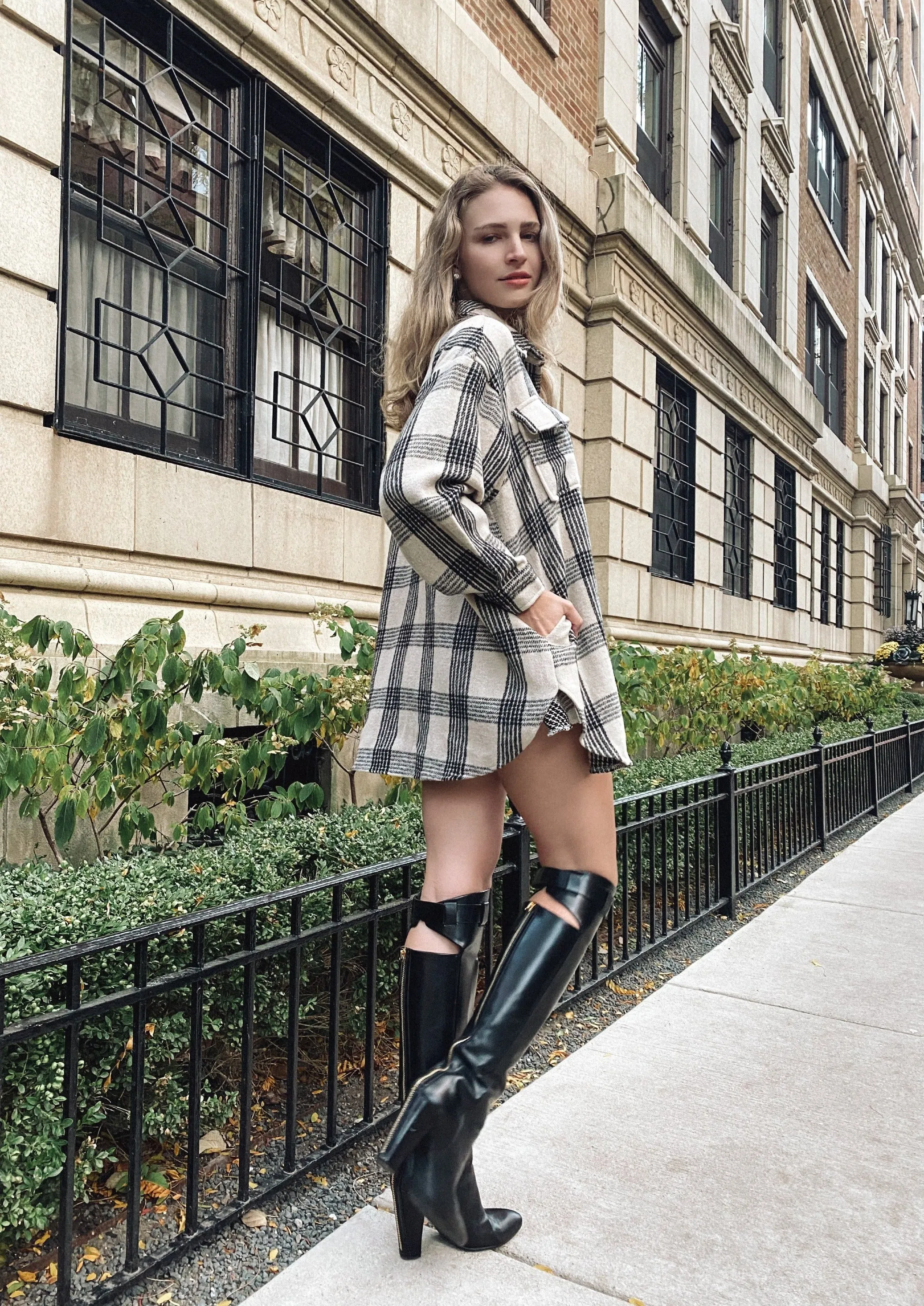 Rimini Tan Flannel Shacket