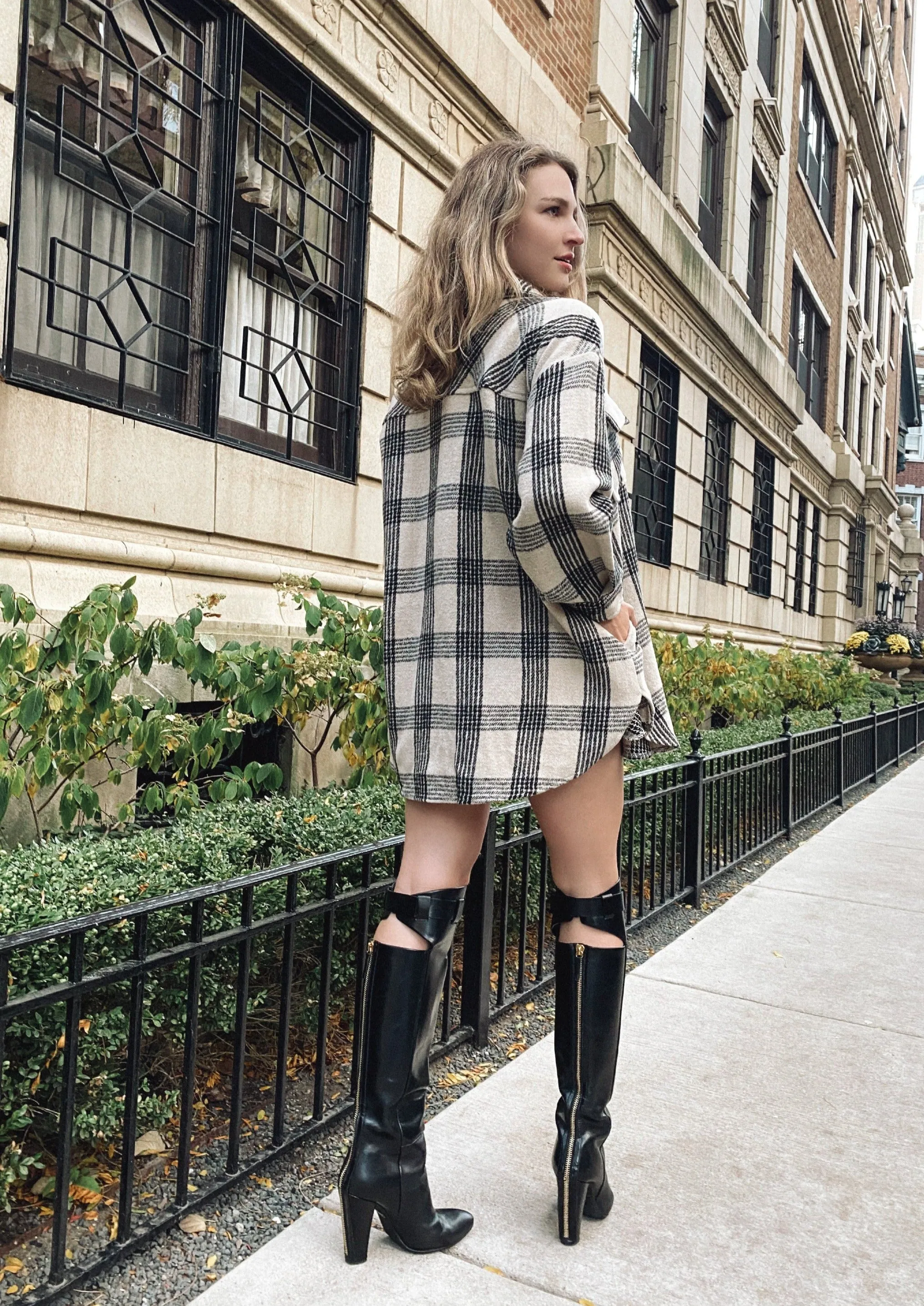 Rimini Tan Flannel Shacket