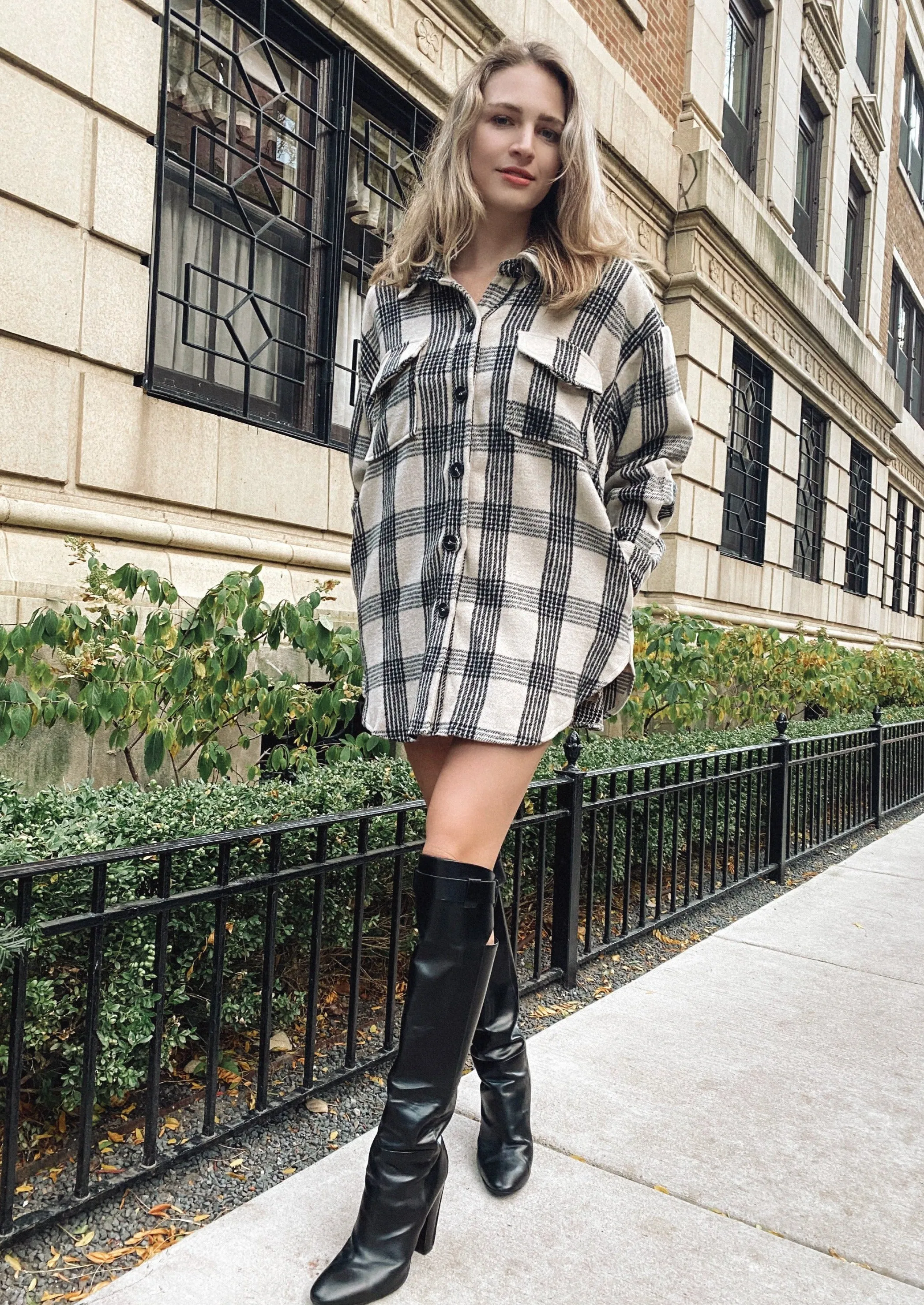 Rimini Tan Flannel Shacket