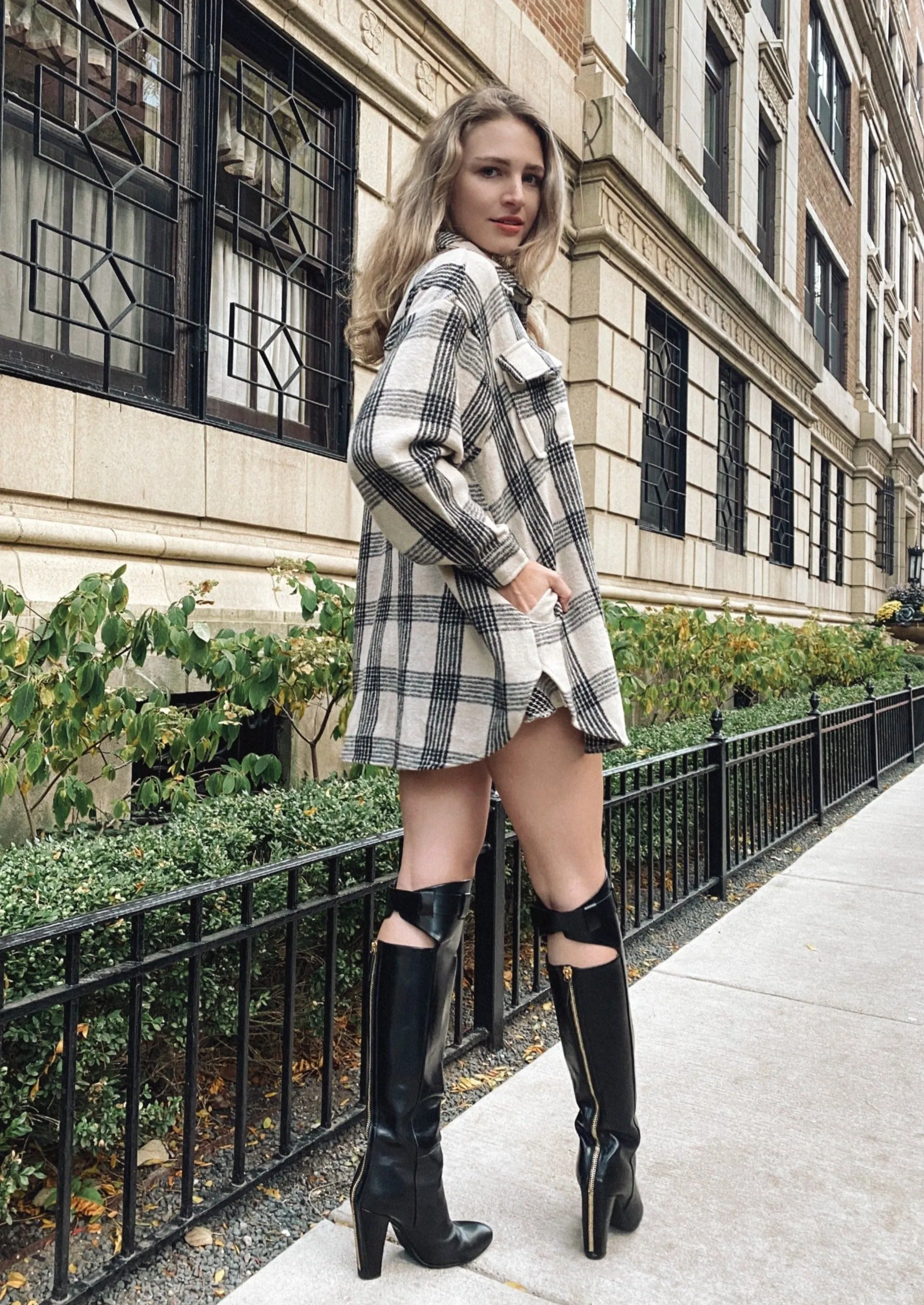 Rimini Tan Flannel Shacket