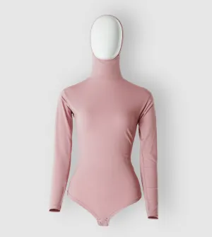 RUUQ Bodysuit Long Sleeve with Hijab Cap - Rose