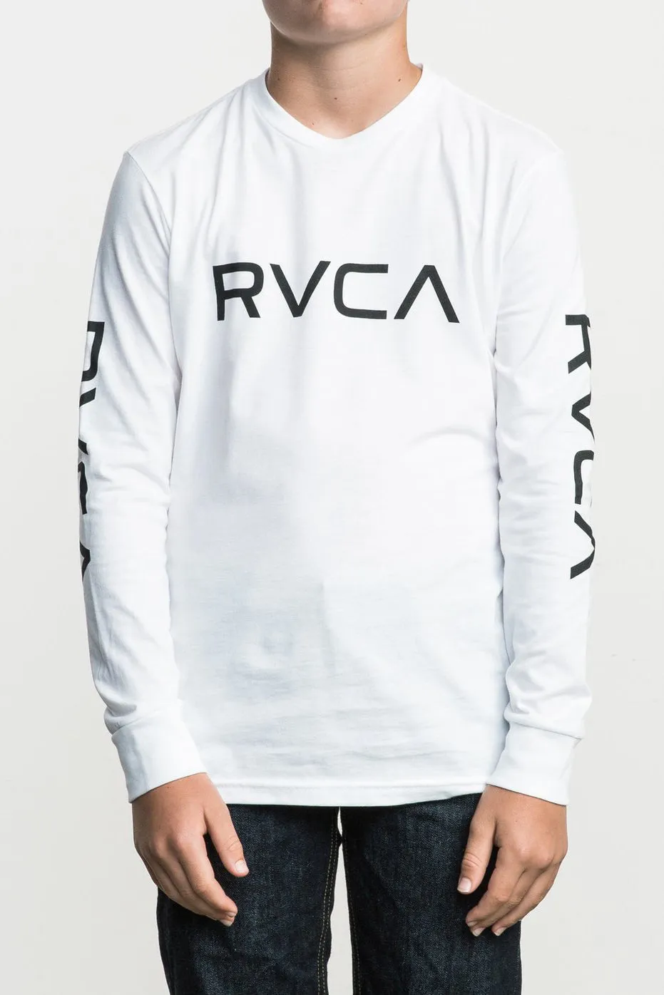 RVCA Big RVCA Long Sleeve Boys T-Shirt - White