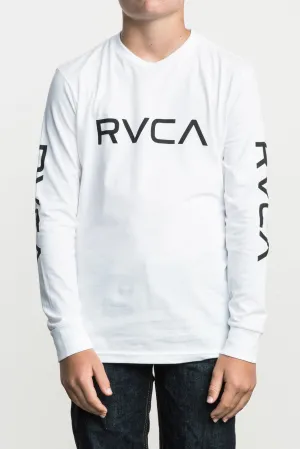RVCA Big RVCA Long Sleeve Boys T-Shirt - White