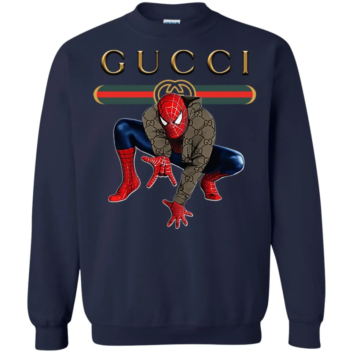 Spider Man Gucci Funny  Trend T- Shirt Crewneck Pullover Sweatshirt