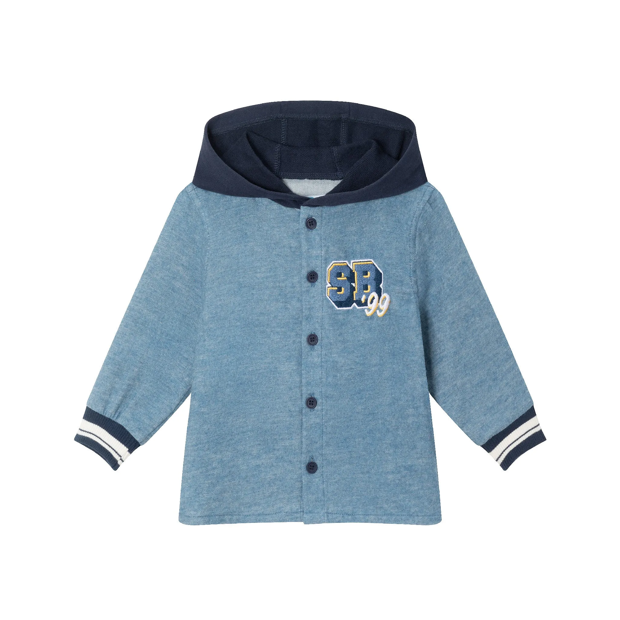 SpongeBob SquarePants™ x Andy & Evan® | Infant Embroidery Shellebration Brushed Washed Oxford Hooded Shacket Set