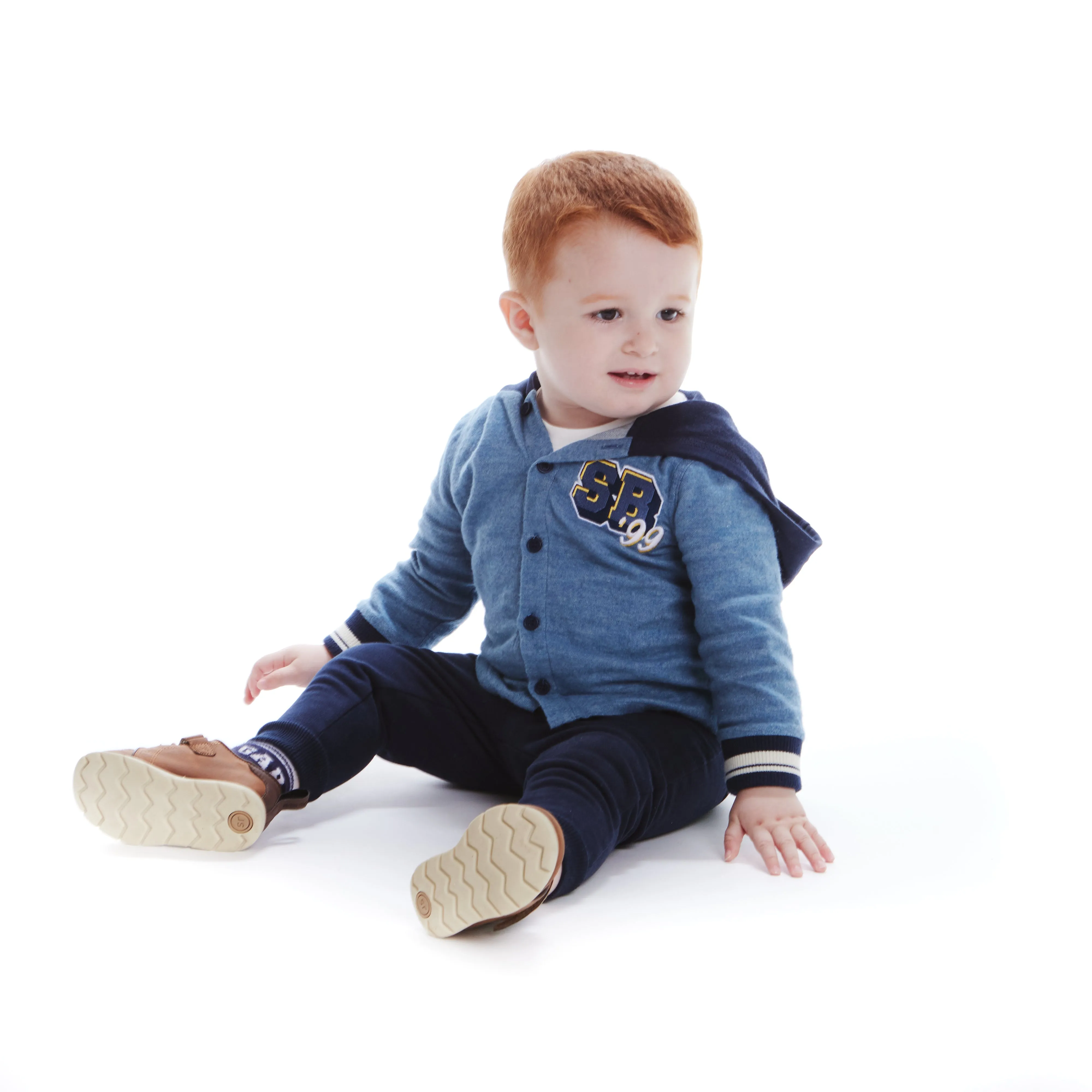 SpongeBob SquarePants™ x Andy & Evan® | Infant Embroidery Shellebration Brushed Washed Oxford Hooded Shacket Set