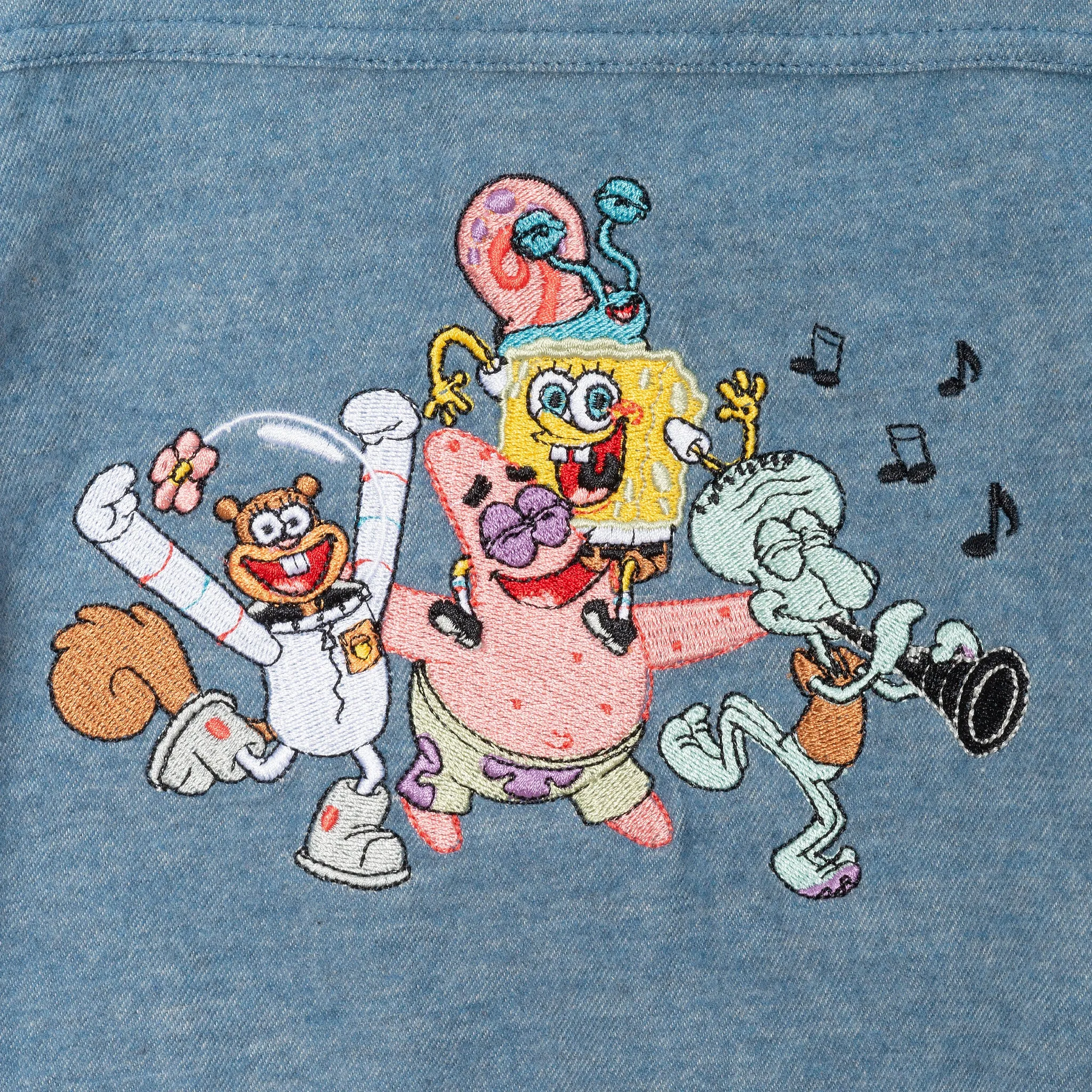 SpongeBob SquarePants™ x Andy & Evan® | Infant Embroidery Shellebration Brushed Washed Oxford Hooded Shacket Set