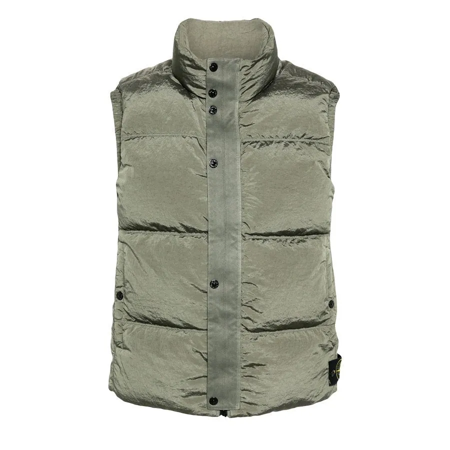 Stone Island Nylon Metal ECONYL® Gilet in Musk Green