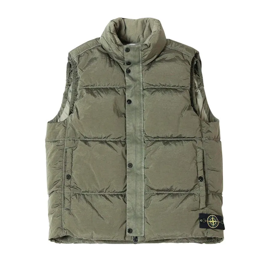 Stone Island Nylon Metal ECONYL® Gilet in Musk Green