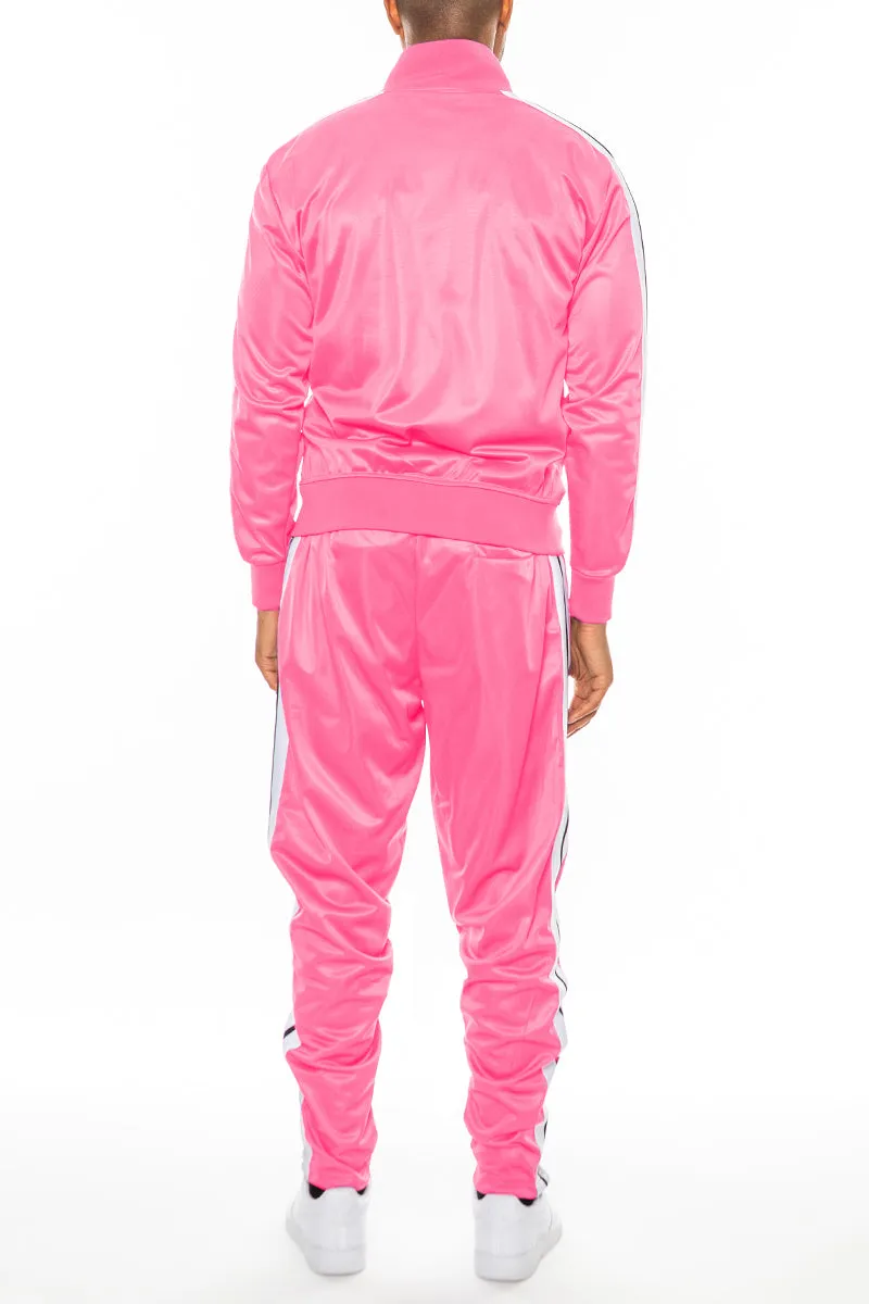 Striped Tape Pleat Track Suit