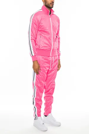 Striped Tape Pleat Track Suit