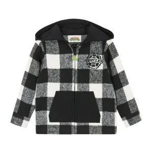 TMNT x Andy & Evan® | Buffalo Check Shacket | Black & Grey
