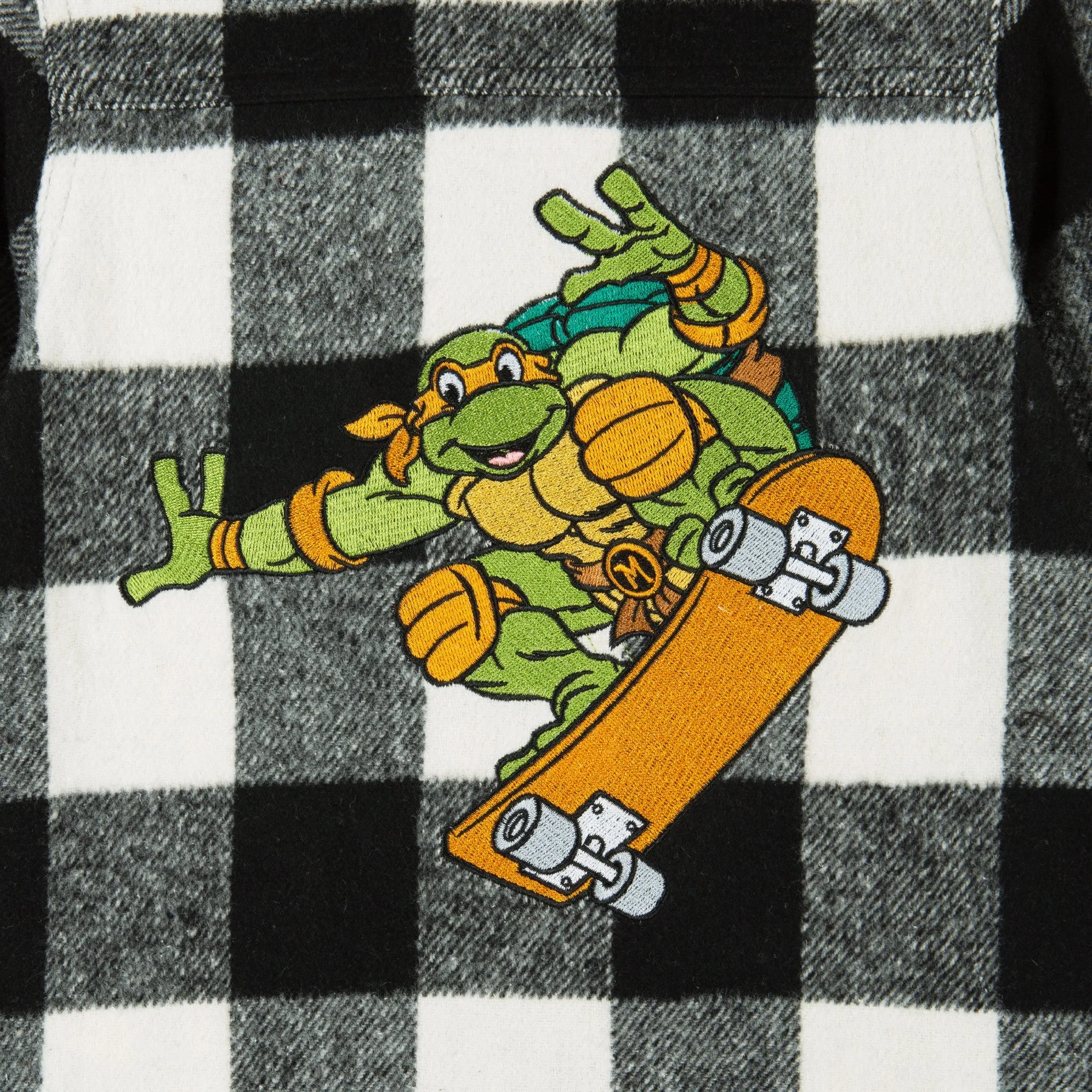 TMNT x Andy & Evan® | Buffalo Check Shacket | Black & Grey