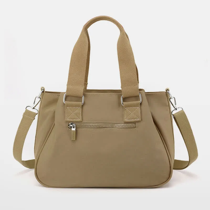 Triple Layer Nylon Purses for Women Top Handle Satchel Crossbody Bag